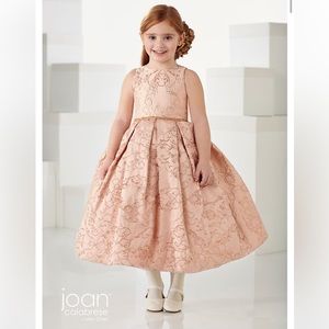JOAN CALABRESE girls Rose gold dress style:  219317 , size 2